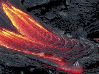 What is the temperature of the lava coming out of Hawaii's continuously erupting Kīlauea volcano? 