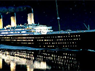 Titanic sank.