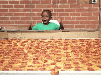 What is the area of the world's largest pizza?