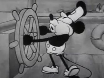 What colour are Mickey Mouse's shoes?