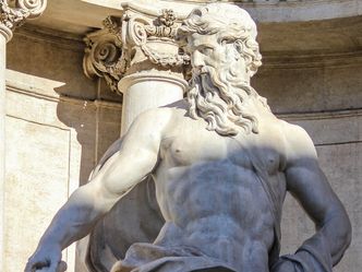 What is the Roman counterpart to the Greek god Poseidon?