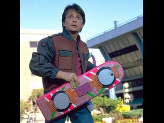 Which brand name appears on the Hoverboard?