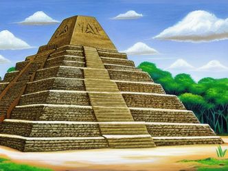 Which civilization built the step pyramids of Mesoamerica?