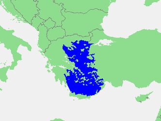 What's the name of the part of the Mediterranean between the Balkans and Anatolia?