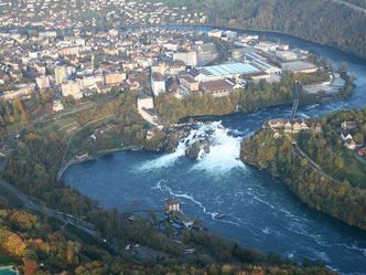 In what country are the Rhine Falls located?