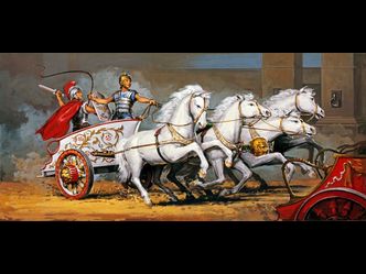 What was the name of the roman horse carriage?