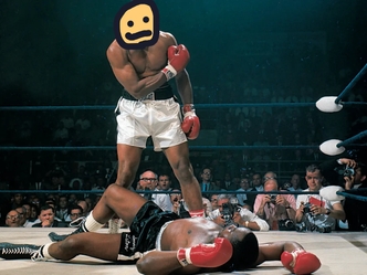 Who knocked out Sonny Liston in the first round of the heavyweight championship in Lewiston, Maine, 1965?
