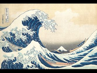 What genre of Japanese art is "The Great Wave off Kanagawa" by Hokusai an example of?