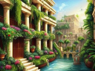 Which wonder was a series of terraced gardens built by King Nebuchadnezzar II?