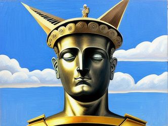 Which wonder was a large bronze statue that stood at the entrance of a harbor?