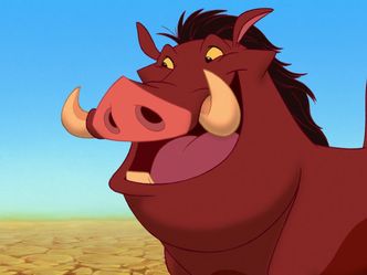 What type of animal is the character Pumbaa in the movie "The Lion King"?