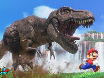 How many T-rexs are encountered throughout Super Mario Odyssey?