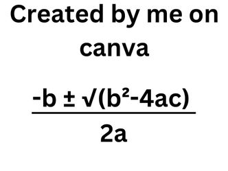 Quadratic formula on image