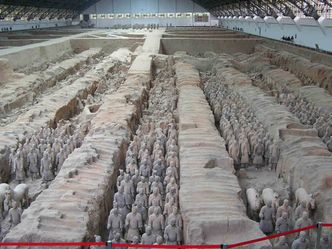 The Mausoleum of the First Qin Emperor can be visited close to which Chinese city?