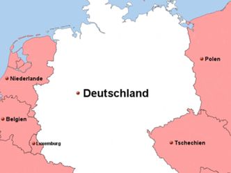 How many countries border Germany?