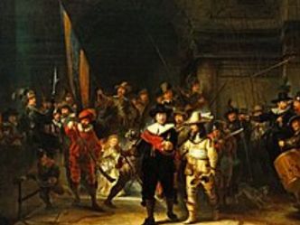 What nickname was given to Rembrandt's The Night Watch after being over-restored in the 1940s?