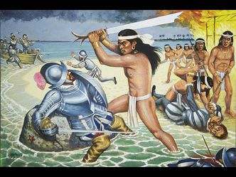 During which battle with the warriors of Lapulapu was Ferdinand Magellan killed?