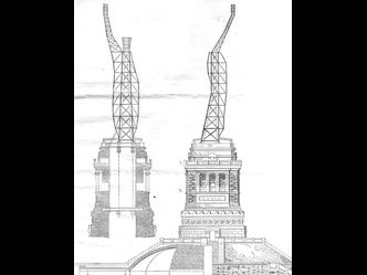 Gustave Eiffel designed the interior elements of what American structure?
