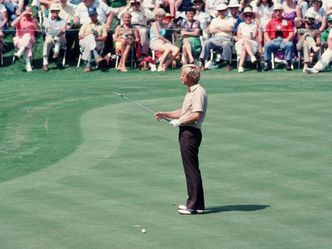 Which golfer holds the record for most wins at The Masters between 1934 and 2019?