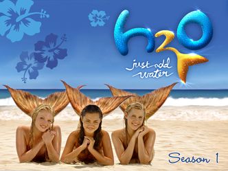 In "H2O: Just Add Water", how do the girls transform into mermaids?
