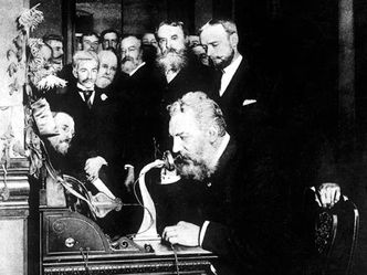 Who is credited with inventing the telephone?