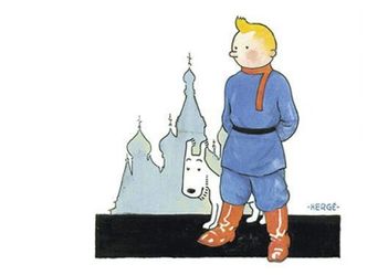 Where does Tintin travel in his first adventure?