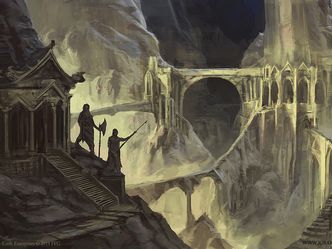 What is the name of the Dwarven halls and mines under the Misty Mountains?
