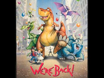 What is the name of the Tyrannosaurus rex in "We're Back! A Dinosaur's Story"?