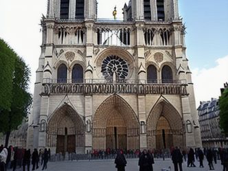 What is the name of the famous French Gothic cathedral in Paris?