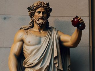 Who is the Greek god of wine and festivities?