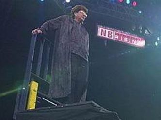 He actually had to save his mother from being suspended above the ring, in a Judy Bagwell On A Pole match. I am not kidding. Is it any wonder why WCW went extinct?