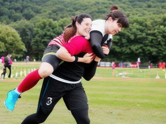 What sport involves carrying a spouse through an obstacle course?