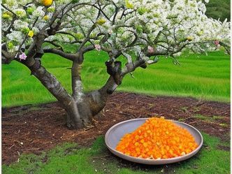 Which fruit tree's blossoms provide the perfume industry with the "essential oil" neroli?