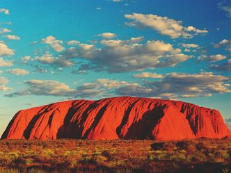 What is the name of this Australian landmark, also knows as Ayers Rock?