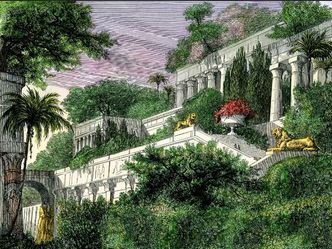 In which modern-day country are the Hanging Gardens of Babylon, an ancient Wonder of the Ancient World, located?