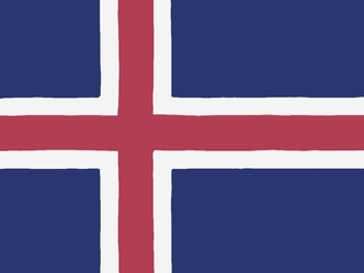 What three colors make up the flag of Iceland?