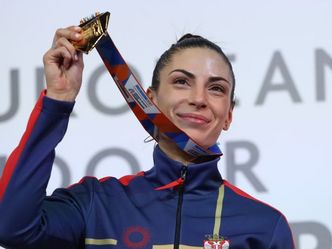 How much was Ivana Spanovic's biggest jump?