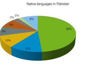 Which language is widely spoken in Pakistan