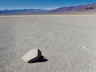 What is the name of the phenomenon where stones move on their own in Death Valley?