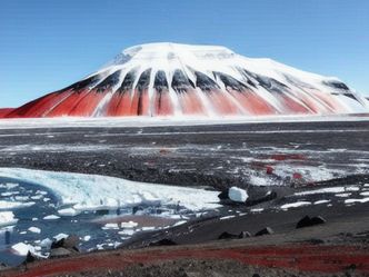 How many years does it take for the Blood Falls in Antarctica to release water?