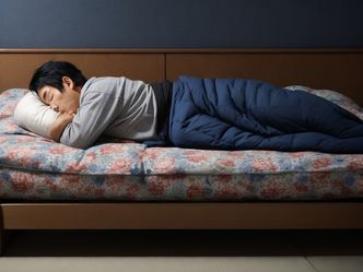 In Japan, sleeping with your head facing which direction is considered bad luck?