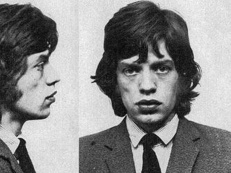 Which famous rock singer's mugshot was taken after being arrested in 1967?