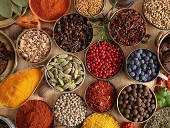 What percentage of world's spices come from India?