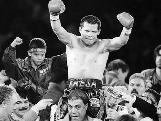 How many fights did Julio César Chávez go undefeated?